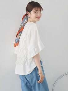 1pc White Minimalist Design Cute & Sweet Pearl Strap Camisole, Versatile Beaded Tank Top, Fashionable Pearl Body Chain, Women Outfit - White - View 4