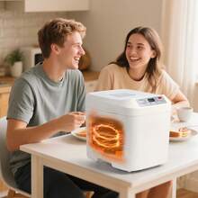 Beinilai Bread Machine, 2LB 12-IN-1 Bread Maker, Gluten-Free Setting, Nonstick Pan, 2 Loaf Sizes, 13H Reserve & 1H Keep Warm (White) - US A Type Plug(110-127V) - View 2