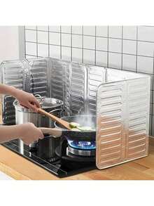 厨房挡油板家用灶台炒菜防溅油挡板烹饪防水隔热板厨房隔油板灶台挡油创意厨具炒菜隔热防溅挡油板 - 彩色 - 查看 11