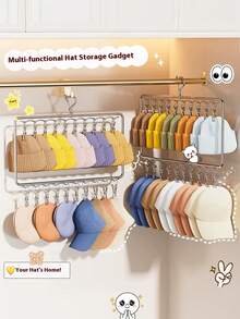 MiLaiWP 不锈钢多夹袜架，带旋转挂钩 - 防风衣架，适用于晾晒袜子、胸罩、内衣 - 必备洗衣配件，含衣夹