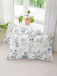 1pc/2pcs/4pcs Black And White Heart Pattern Pillow Cover Set (Pillow Inner Not Included), Soft & Comfortable, Suitable For All Seasons