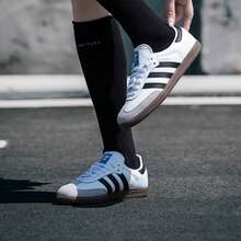 Adidas Originals SAMBA OG 复古休闲运动鞋，男女款，2026 新款低帮运动鞋，休闲鞋，T 字头鞋 B75806 - 白色 - 查看 3