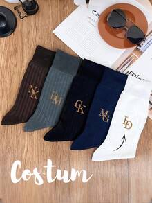 Custom Socks, Wedding Socks, Embroidered Groomsmen Socks, Groomsmen'S Initials Socks, Groomsmen Gifts, Groomsmen Proposals, Custom Embroidered Socks, Personalized Men'S Formal Socks, Groomsmen Socks
