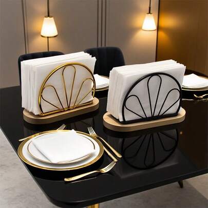 1, 2, 3 Draht Servietten-Halter im europäischen Stil, Luxus Taschentuchhalter, Taschentuchhalter, freistehende Taschentuchständer für das Esszimmer, minimalistische Servietten-Halter, Küchenrollenhalter, kompakte Taschentuchboxen, Luxus Taschentuchboxen, Küchenausstattung, Wohndekoration