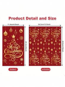 20 件/套圣诞节餐巾，带有金色树、球和雪花设计 - 双层纸，用于节日祝福和装饰、圣诞节餐桌装饰 - 彩色 - 查看 4