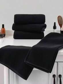 1 Piece Of Black Bath Towel, Polyester Fiber Rectangular Enlarged 80*160cm, Suitable For Male And Female Couples, Family Adults, Quick-Drying, Absorbent, Soft, Suitable For Bathroom, Hotel, Gym, Festival, Party, Pool, Beach Home Bathroom Decor Summer
