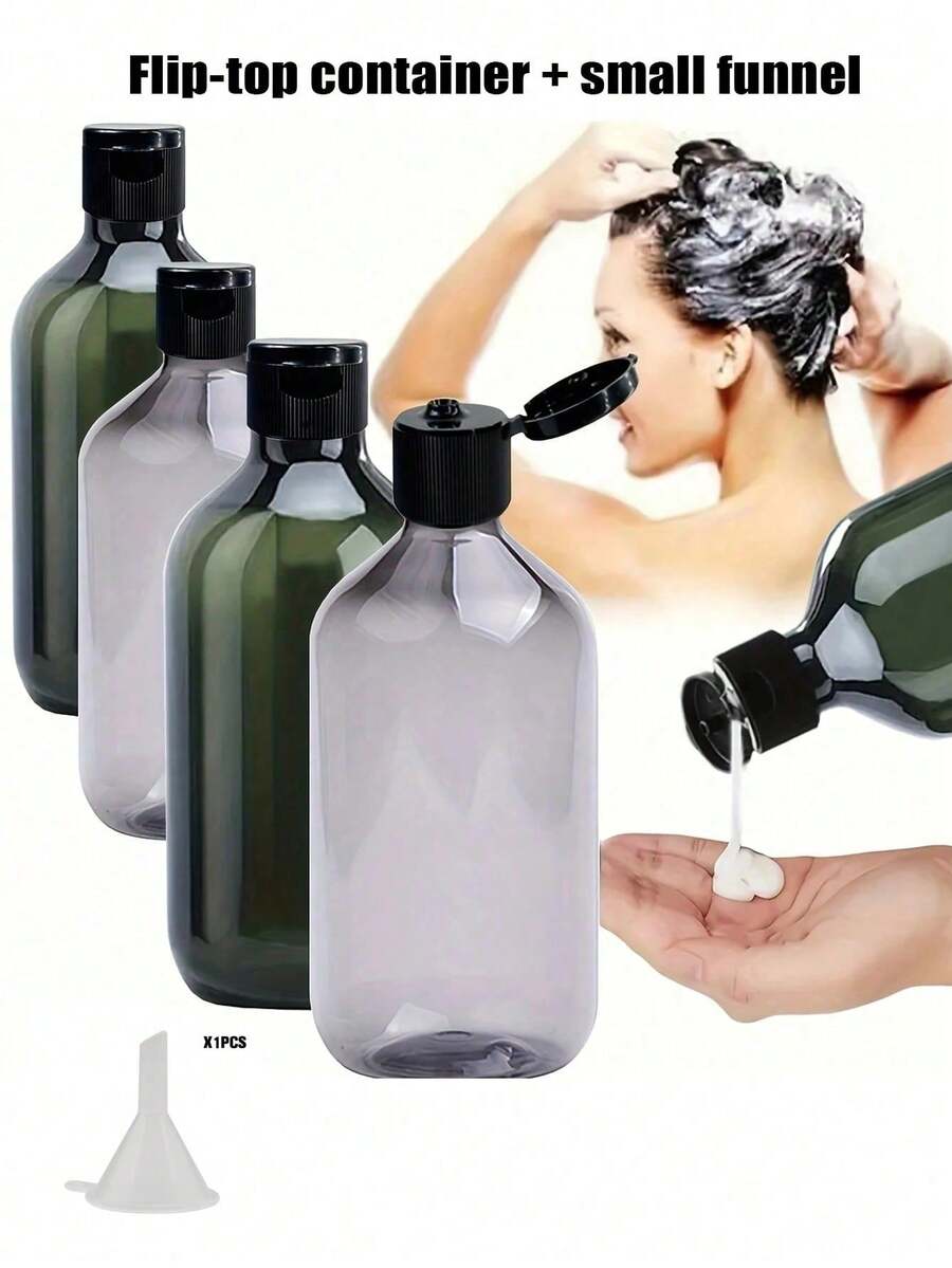 Chai đựng mỹ phẩm nắp lật 16,91oz & 10,14oz - Hộp nhựa có thể nạp lại đựng kem dưỡng da, dầu gội, xà phòng - Đồ dùng thiết yếu cho du lịch và phòng tắm với thiết kế vòi chính xác, sắp xếp nhà cửa, phong cách tối giản, kết cấu, hộp đựng chất lỏng, lối sống tối giản - Nhiều màu - Xem 1