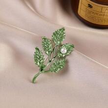 1pc Vintage Zinc Alloy Leaf Design Brooch, Plant Brooch Suitable For Daily Wear In Spring, Summer, Autumn And Winter Halloween Accessories Teachers Day Jewelry Costume Accessories Bag Charms Office Accessories Christmas Gift - Multicolor - View 7