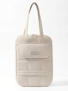 可爱蓬松绗缝笔记本电脑包，马卡龙色带手柄单肩平板电脑包，柔软保护性笔记本保护套，防震平板电脑包，兼容 MacBook / iPad 教室笔记本电脑包，教室包，教师收纳包，教室整理包 - 彩色 - 查看 14