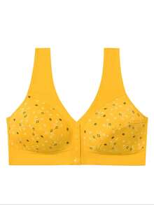 3pcs Front Closure Soft Camisole Bras For Mature Women, Wire-Free Plus Size Comfortable Lingerie,Autumn And Winter Styles,Spring And Summer Clothing - 彩色 - 查看 7
