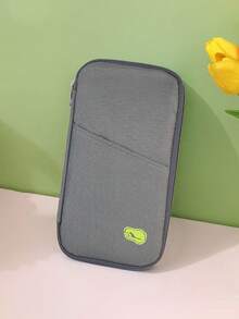 High-Quality Travel Passport Wallet With Zipper, ID And Credit Card Holder, And Phone Pocket - Black And White Mesh Storage Bag, Portable Foldable Silicone Storage Bag | Essential Vacation Secure Document Storage | Stylish Design, Perfect For All Seasons: Spring, Summer, Fall, Winter, And Family Vacation Passport Holder - Multicolor - View 15