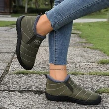 2025 Nuevas Botas de Algodón de Gran Tamaño con Forro de Felpa y Botas de Nieve de Beijing Antiguas Engrosadas Zapatos Casuales Cálidos - ST888-Rojo - Ver 6