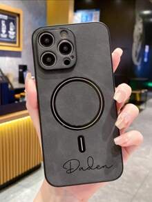 [定制] 个性化奢华 DIY 名字仿皮手机壳适用于 17 Air 17 Pro Max 16 15 14 13 12 11 Pro Max Plus 磁性无线充电镜头保护套，时尚，多彩，复古，可爱，简约，有趣，定制，个性化，独特，定制，送给他的理想礼物，送给她的理想礼物，男朋友，女朋友，家人，朋友，祖父母，情侣，周年纪念，生日，时尚，多彩，复古，可爱，简约，有趣，定制，个性化，独特，定制，送给他的理想礼物，送给她的理想礼物，男朋友，女朋友，家人，朋友，祖父母，情侣，周年纪念，生日，手机壳 - 灰色 - 查看 3