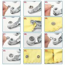 Kit de 402 piezas de botones a presión de colores surtidos con alicates de prensa manual, para costura, manualidades DIY, ropa, sombreros, bolsos, suministros de costura, material de metal