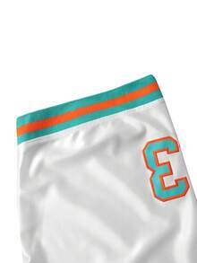 Men's #13 White American Football Jersey - Short - Sleeve V - Neck Mesh, Letter & Number Embroidery, White - Orange - Blue Contrast Design, Ideal For Sports Training - 十三 白色 - 查看 3