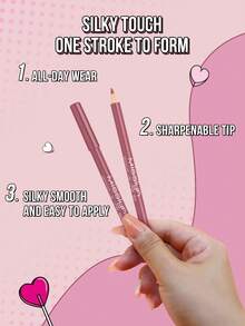 Misslyn Smooth Lip Liner Pencil, Long-Lasting Color, Intense & Durable Lip Color, Glides On Smoothly, Lip Liner - 124 - View 5