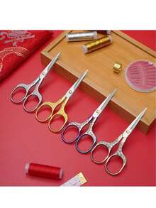 1pc Crafting Scissors - With Protective Cover, Tailoring Shears Suitable For Embroidery And Delicate Paper Cutting, Ideal For Handicrafts, DIY And Daily Use - Great For School, Office And Travel - Multicolor - View 4