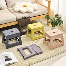 1 Piece, Lightweight And Non-Slip, Easy To Grip Design, Space-Saving, Modern Plastic Material, Portable Folding Ladder, Modern And Simple Style, Multi-Color Optional, Folding, Non-Slip Pedal, Stable Load-Bearing, Household Folding Ladder