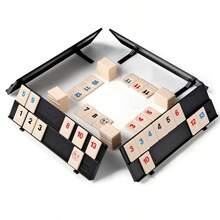 Rummy Cube Game With 4 Stands, 106pcs Cube Game Travel Set With Carrying Case, Classic Board Game For Family, Digital Game Cards Adult Casual Party Game Cards Board Game Toys