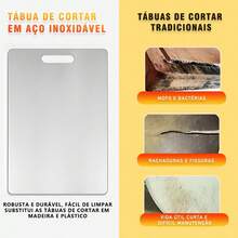 Cutting Board 316 Stainless Steel Antibacterial Mildew Proof 46cm Kitchen Cutting Board - Bạc - Xem 2