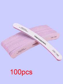 5 件灰色专业弧形指甲锉 100/180 粒度，美甲用品，美甲工具，美甲工具，返校，指甲，按压指甲的美甲工具 - 灰色 - 查看 3