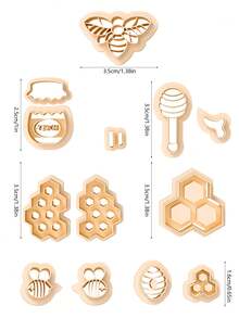 1/2/4/13 piezas Cortador de arcilla de estilo bohemio para vacaciones de verano, herramienta de arcilla en forma de panal de abeja, molde de cortador de arcilla con diseño de animales lindos para hacer colgantes, collares y kit de joyería DIY