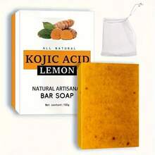 Turmeric Soap Oil Set, Turmeric Wash And Care 4 Piece Set, Turmeric Soap & Essential Oil Set, Turmeric Facial Cleanser, Turmeric Lemon & Kojic Soap Bar For Face & Body Cleansing Pads - Màu vàng - Xem 16