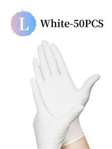 100/50/4PCS 无粉一次性丁腈手套，有 S、M、L 码可选，家用清洁手套、厨房、浴室、清洁、食品处理、纹身、美容、染发、宠物、美容院、清洁用品、纹身用品、家用小家电、多用途手套、沙龙必需品、厨房配件（黑色、蓝色、白色、浅粉色）（无盒）