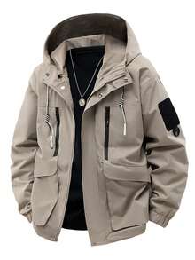 Men Jackets And Coats - 卡其色 - 查看 1