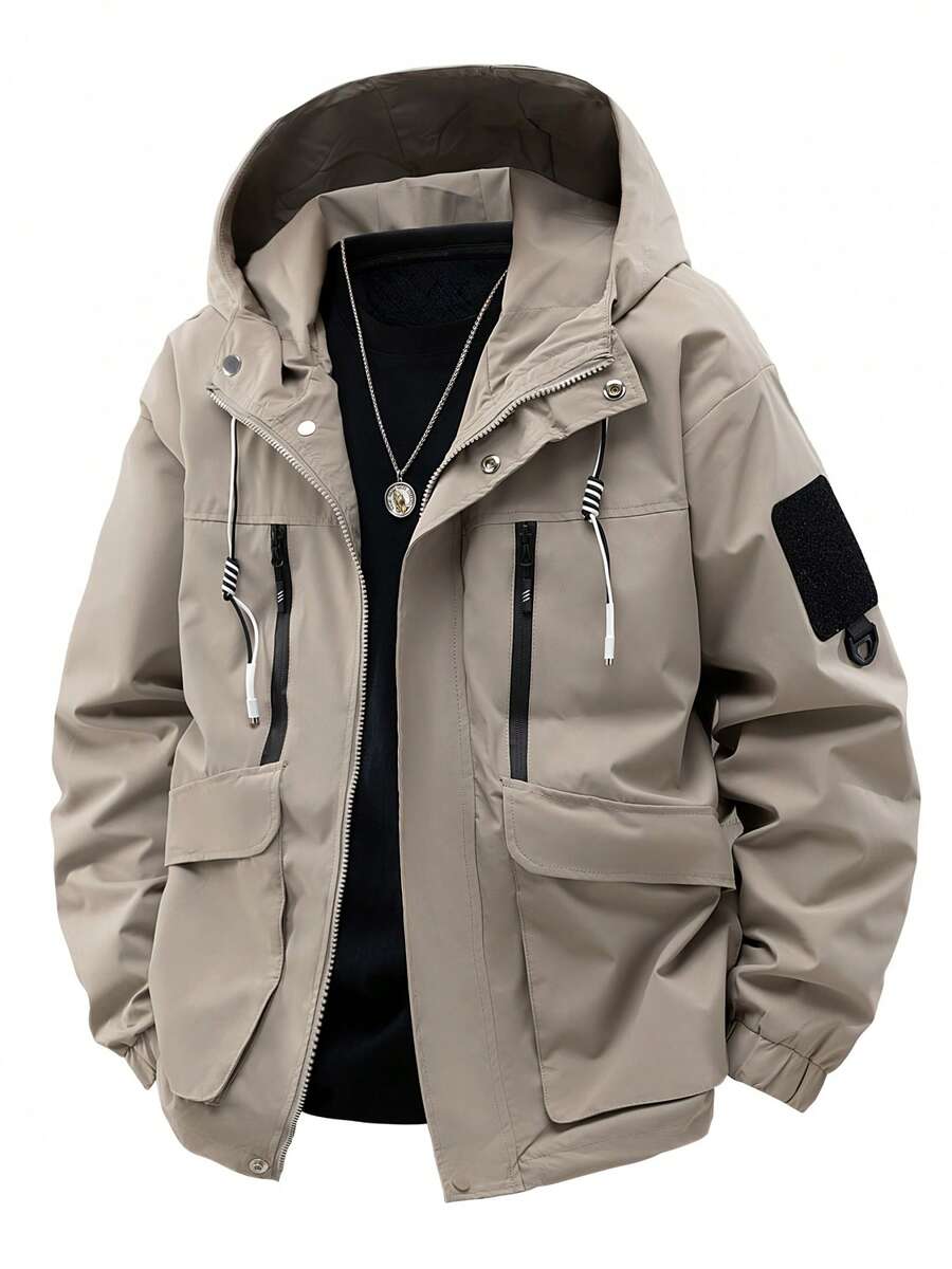 Men Jackets And Coats - 卡其色 - 查看 1