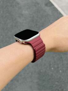 1条男女通用硅胶磁吸表带，兼容 42mm、38mm、40mm、41mm、44mm、45mm、46mm、49mm，时尚智能手表替换表带，适用于Ultra2、Ultra SE2、SE 11、10、9、8、7、6、5、4、3、2、1系列，可作为学生返校礼物 - 彩色 - 查看 6