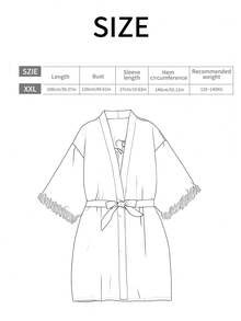 Belted Bathrobe With Alphabet Embroidery For Women, Luxury And Comfortable And Elegant Details For Autumn,Wedding Bathrobe, White Wedding Dress With Gold Embroidery, Nightwear,For Daily Wear, Comfortable And Elegant Details, For Autumn And Winter