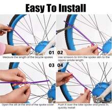 36PCS Motorcycle Spoke Decorative Strip, Bicycle Road Wheel Spoke Cover, Suitable For Off-Road Motorcycle With 3.5-5mm Steel Wire Wheel Hub, Bicycle Wheel Hub, Colored Spoke Sleeve, Motorcycle Zx6r FZ1 FZ6 CRF450 CRF50 CRF70 CRF80 CRF 150F XR650 CR250 XR650 Universal Decorative Strip - Multicolor - View 6