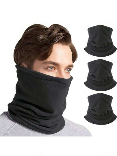 1pc Dark Gray Unisex Neck Warmer Gaiter, Windproof Face Mask Cover For Cold Weather, Suitable For Skiing, Fishing, Hiking, Cycling