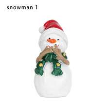 Figurines miniatures de Noël, sapin de Noël, Père Noël, bonhommes de neige, ours, micro-paysage, maison de poupée, mousse, terrarium, décoration de jardin de fées