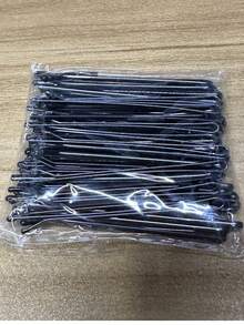 100个/包女士黑色发夹，瘀伤侧夹，发夹，U型发夹，钢夹配件 - 黑色 - 查看 12