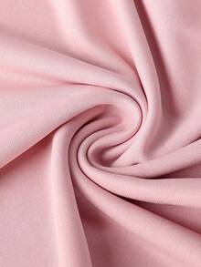 1pc Girls Casual Printed Pullover Crew Neck Sweatshirt, Student Wear, Long Sleeve, Autumn/Winter - Pink - View 6