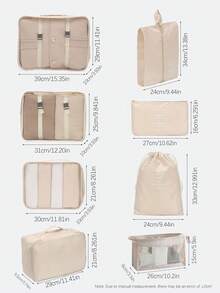 9 حقيبة تخزين للسفر مزينة بشعارات، حقيبة تخزين ملابس من البوليستر الحديثة للسفر والأنشطة الخارجية