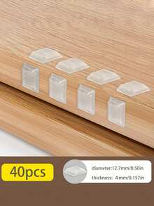 Durable Silicone Bumper Pads - Thick Clear Shock-Absorbing Protection For Furniture, Cabinet Doors, Desk Edges, Chairs & More (Multi-Size) - Multicolor - View 10