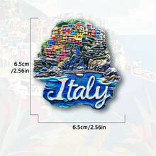 1pc Italian Landmark Fridge Magnet, 3D Resin Milan Duomo, Venice Canal & Italian Motorcycle (Vespa), Travel Souvenir Gift, Home Office Fridge Decor