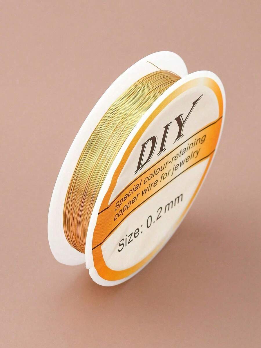 100 Meter Wire, Wire, DIY Bead Threading Lead, Handmade Hairpin Winding Wire, Jewelry Weaving, Shaping, Flower Wrapping Wire,A Craft Item Made Of Wire, Jewelry String Beads, And Golden Craft Wire For Jewelry Making - Multicolor - View 1