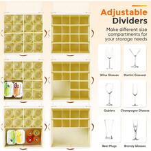Wine Glass Storage Box With Dividers 2 Pack Glassware Storage Containers Stemware Storage Cases Holds 32 Wine Glasses Stackable Crystal Storage Containers With Clear Cover For MovingBeige - Beige - View 6