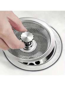 1pc Universal Kitchen Sink Drain Strainer, Stainless Steel Sink Drain Cover Filter, Odor Proof Kitchen Items Kitchen Accessories Kitchen Tools