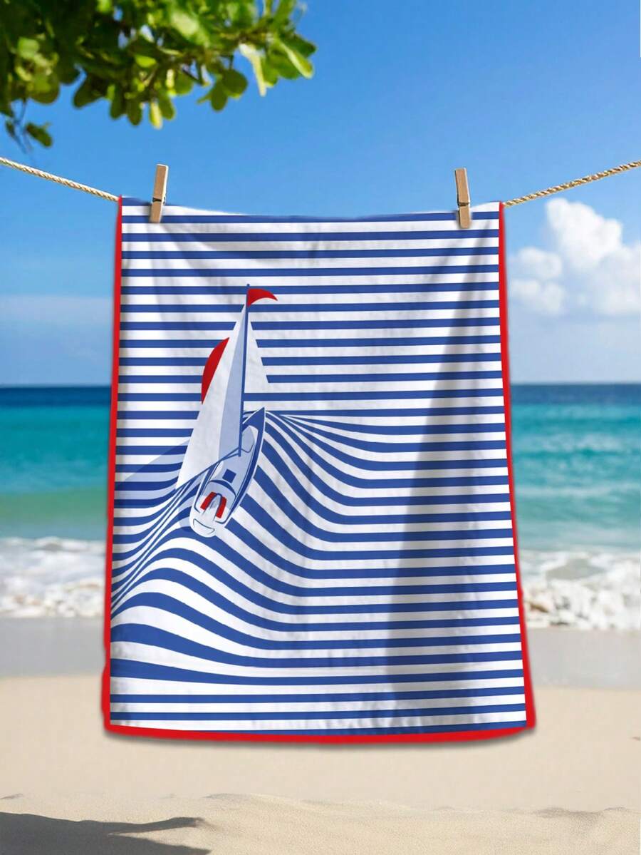 Microfiber Beach Towel – 75x150 Cm – Lightweight, Absorbent & Quick-Drying Summer Towel – Made In Turkey - Apricot - View 1