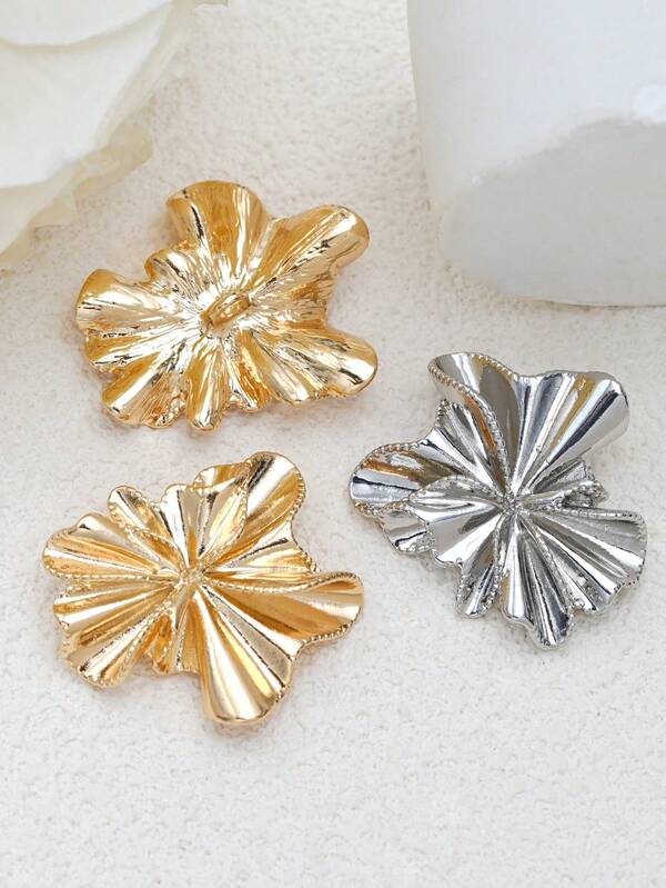 6 قطع/مجموعة أزرار معدنية ذات ملمس غير متماثل، تصميم متعدد الاستخدامات مناسب للمعاطف والسترات الصوفية والفراء والبدل والكارديجان والأحذية والحقائب وصناديق الهدايا والإكسسوارات