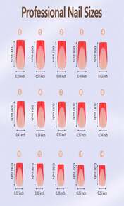 Misssix XBASICTIPS French Tip Press On Nails, 150Pcs French Gel Nail Tips Short Square, Soft Gel Pre-Shaped No Need To File 3 In 1 Tips, Fake Nails For Nail Art DIY Extension Designs 15 Sizes - ColorS - 查看 6