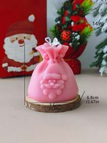 1 pieza Vela perfumada de regalo de Navidad de 147g, hecha de cera vegetal, con poco humo y ruido, dura aproximadamente 12 horas, adecuada para la sala de estar, la mesa del comedor, la decoración del estudio, un diseño lindo que mejora la vida diaria.