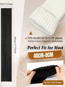 2 Pairs Women's Ribbed Knit Leg Warmers/Boot Cuffs For Winter, Dance, Yoga & 80s Party Outfits - Multicolor - View 4