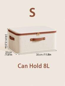 1pc Foldable Fabric Storage Box, Large Capacity Dust-Proof Quilt Storage Container, Wardrobe Organizer, Antibacterial & Moisture-Proof Zipper Closet Storage Box, Decorative Pants Organizer - Multicolor - View 14