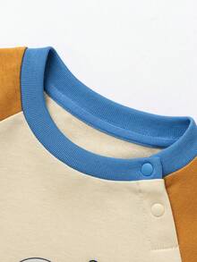 mini bala Kids Dumbo Cartoon Long Sleeve Tee Soft Comfortable Cute Everyday Top - Caramel Brown - View 6